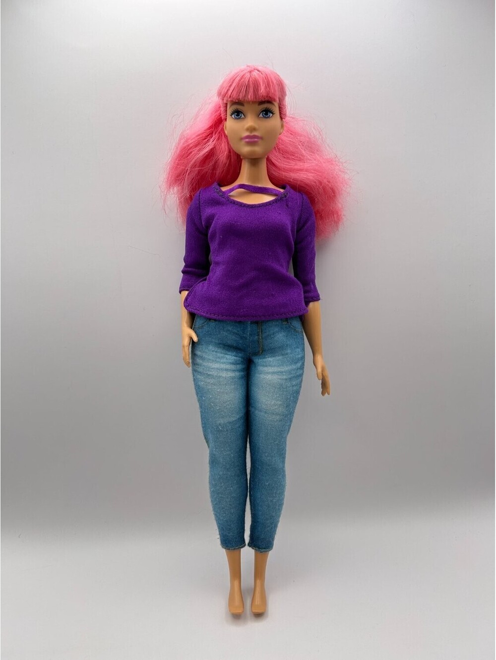 Mattel Fashion Doll Barbie Fashionistas Curvy Girls Pink Purple Long Sleeve